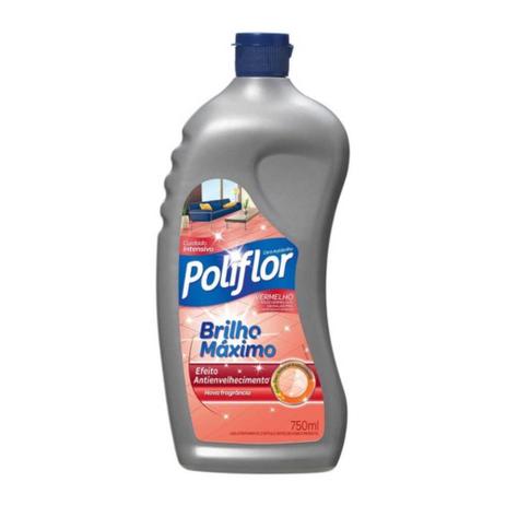 Poliflor Brilho Máximo Cera Líquida Vermelho 750ml Menor preço em Poliflor Brilho Máximo Cera Líquida Vermelho 750ml