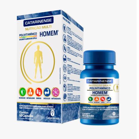 Polivitamínico A-Z Homem - 60 Cápsulas - Catarinense - Catarinense Pharma Menor preço em Polivitamínico A-Z Homem - 60 Cápsulas - Catarinense - Catarinense Pharma