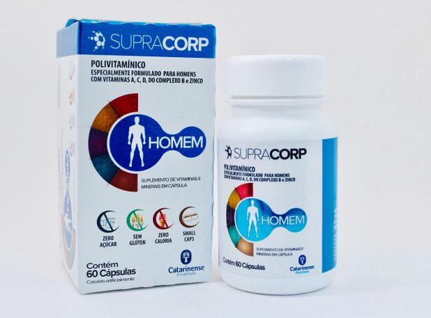 Polivitamínico Supracorp Homem 60 cápsulas Catarinense Menor preço em Polivitamínico Supracorp Homem 60 cápsulas Catarinense