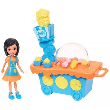 Polly Pocket Boneca Crissy Carrinho de Pipoca - FPJ13 - Mattel Menor preço em Polly Pocket Boneca Crissy Carrinho de Pipoca - FPJ13 - Mattel