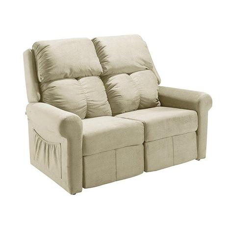 Poltrona 2 lugares Reclinável Love Seat MH1270, Gelo Animale - Herval Menor preço em Poltrona 2 lugares Reclinável Love Seat MH1270, Gelo Animale - Herval