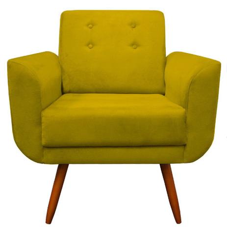 Poltrona Agata Decorativa Suede Amarelo - D'Rost - D'rost interiores. Menor preço em Poltrona Agata Decorativa Suede Amarelo - D'Rost - D'rost interiores.