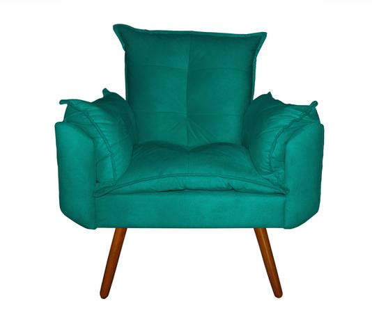 Poltrona Cadeira Decorativa Gran Opala Suede Azul Turquesa - Ds decor é boa?