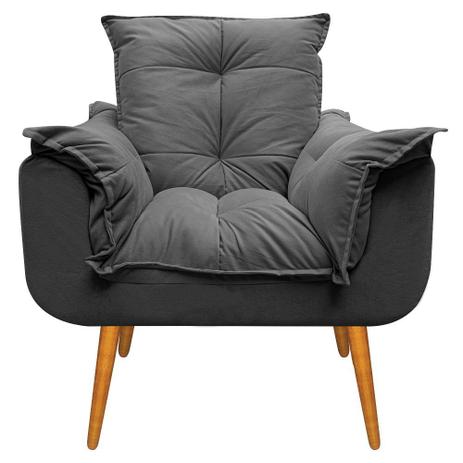 Poltrona Cadeira Decorativa Opala Sala Quarto Escritório Suede liso cinza escuro - B2Y Magazine Menor preço em Poltrona Cadeira Decorativa Opala Sala Quarto Escritório Suede liso cinza escuro - B2Y Magazine