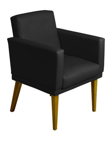 Poltrona Cadeira Decorativa Para Clinica Sala Quarto Nina Glamour - Sued Preto - Di menezes decor Menor preço em Poltrona Cadeira Decorativa Para Clinica Sala Quarto Nina Glamour - Sued Preto - Di menezes decor