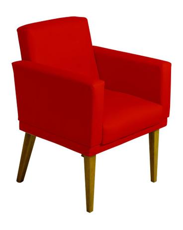 Poltrona Cadeira Decorativa Para Clinica Sala Quarto Nina Glamour - Sued Vermelho - Di menezes decor Menor preço em Poltrona Cadeira Decorativa Para Clinica Sala Quarto Nina Glamour - Sued Vermelho - Di menezes decor