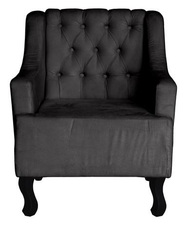 Poltrona Cadeira Decorativa Para Sala E Recepção Heloisa  Preto -DL Decor é boa?