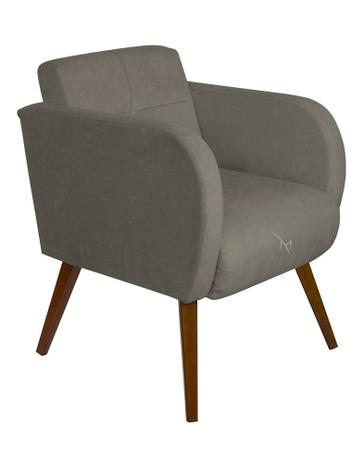 Poltrona Cadeira Decorativa Para Sala Estar Clinica Recepção Clara - Sued Cinza - Di menezes decor é boa?