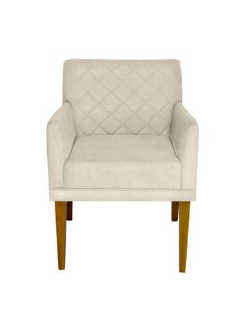 Poltrona Cadeira Decorativa Para Sala Estar Clinica Recepção Yasmin - Sued bege - Di menezes decor Menor preço em Poltrona Cadeira Decorativa Para Sala Estar Clinica Recepção Yasmin - Sued bege - Di menezes decor