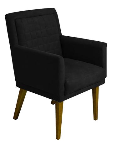 Poltrona Cadeira Decorativa Para Sala Estar Decoração Recepção Versage - Sued Preto - Di menezes decor é boa?