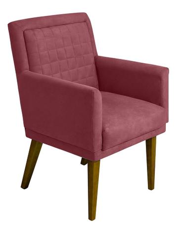 Poltrona Cadeira Decorativa Para Sala Estar Decoração Recepção Versage - Sued Rosê - Di menezes decor Menor preço em Poltrona Cadeira Decorativa Para Sala Estar Decoração Recepção Versage - Sued Rosê - Di menezes decor