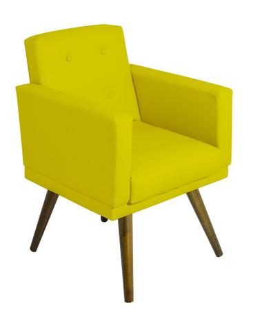 Poltrona Cadeira Decorativa Para Sala Estar Quarto Decoração Alice - Sued Amarelo - Di menezes decor é ruim? Poltrona Cadeira Decorativa Para Sala Estar Quarto Decoração Alice - Sued Amarelo - Di menezes decor é boa?