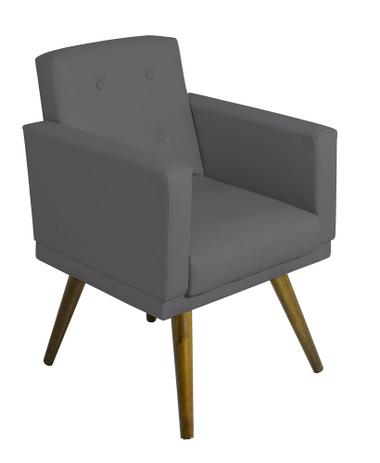 Poltrona Cadeira Decorativa Para Sala Estar Quarto Decoração Alice - Sued Cinza - Di menezes decor é ruim? Poltrona Cadeira Decorativa Para Sala Estar Quarto Decoração Alice - Sued Cinza - Di menezes decor é boa?