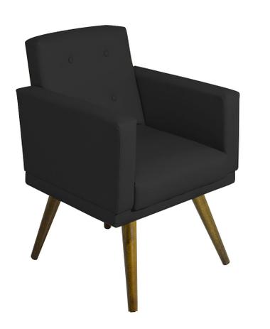 Poltrona Cadeira Decorativa Para Sala Estar Quarto Decoração Alice - Sued Preto - Di menezes decor Menor preço em Poltrona Cadeira Decorativa Para Sala Estar Quarto Decoração Alice - Sued Preto - Di menezes decor
