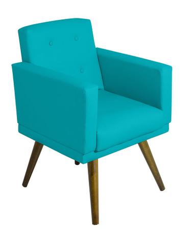 Poltrona Cadeira Decorativa Para Sala Estar Quarto Decoração Alice - Sued Turquesa - Di menezes decor é boa?