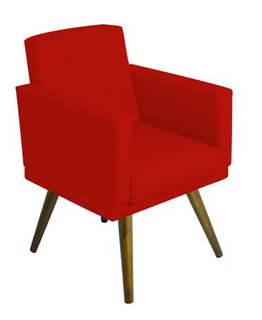 Poltrona Cadeira Decorativa Para Sala Estar Quarto Decoração Alice - Sued Vemelho - Di menezes decor é boa?