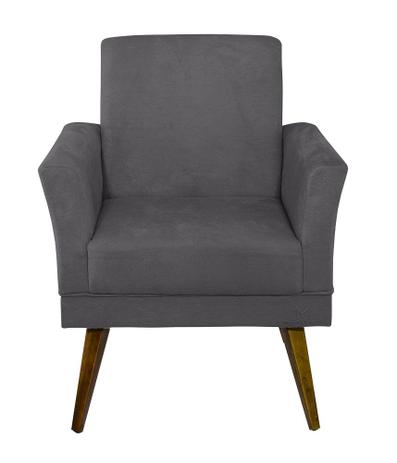 Poltrona Cadeira Decorativa Para Sala Quarto Recepção Clinica Lila - Sued cinza - Di menezes decor é boa?