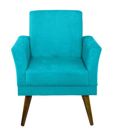 Poltrona Cadeira Decorativa Para Sala Quarto Recepção Clinica Lila - Sued Turquesa - Di menezes decor é boa?