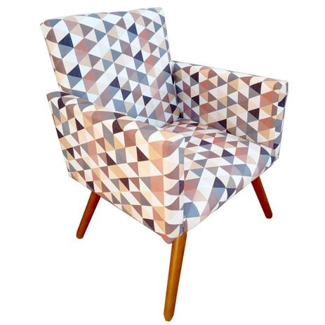 Poltrona Cadeira Nina Decoração Suede Triangulo Bege - Mobili é boa?