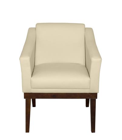 Poltrona Cadeira Para Clinica Sala Espera Recepção San Diego Base Madeira - Sued Bege - Di menezes decor é boa?