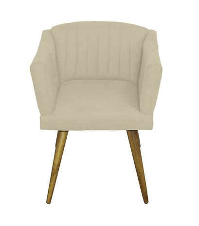 Poltrona Cadeira Retrô Decorativa Para Sala Estar Quarto Decoração Amanda - Sued Bege - Nanda decora é boa?