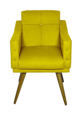 Poltrona Cadeira Retrô Decorativa Para Sala Estar Quarto Decoração Rafale - Sued Amarelo - Nanda decor é boa?
