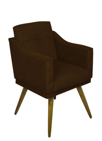 Poltrona Cadeira Retrô Decorativa Para Sala Estar Quarto Decoração Rafale - Sued Marrom - Di menezes decor é boa?