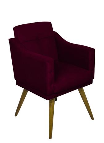 Poltrona Cadeira Retrô Decorativa Para Sala Estar Quarto Decoração Rafale - Sued Marsala - Di menezes decor é boa?