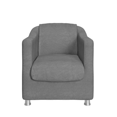 Poltrona cadeira tilla decorativo sala suede cinza - Ds decor é boa?