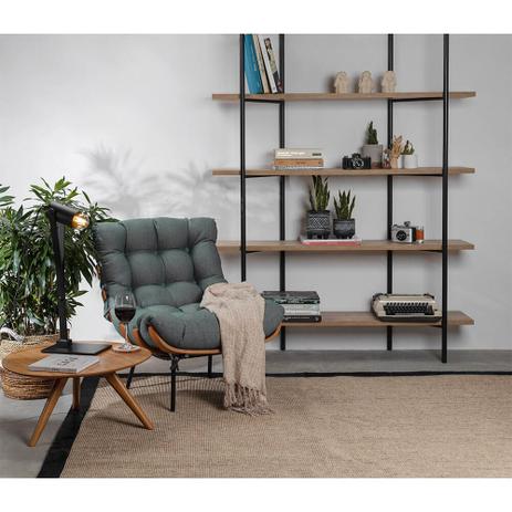 Poltrona Costela Em Tecido Verde Musgo Abra Casa Poltronas Magazine Luiza