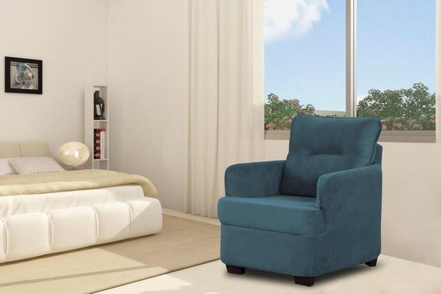 Poltrona da Mamae Brenda - Azul - Matrix Menor preço em Poltrona da Mamae Brenda - Azul - Matrix