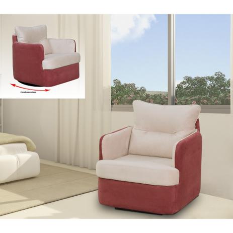 Poltrona de Balanço Peppa Mamãe D28 - Suede Penna Rosa/Goiaba - Matrix Menor preço em Poltrona de Balanço Peppa Mamãe D28 - Suede Penna Rosa/Goiaba - Matrix