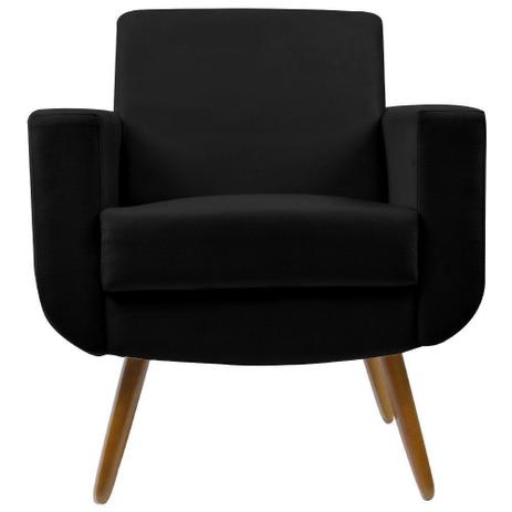Poltrona Decorativa Cristal Suede Preto - Kasa Sofá Menor preço em Poltrona Decorativa Cristal Suede Preto - Kasa Sofá