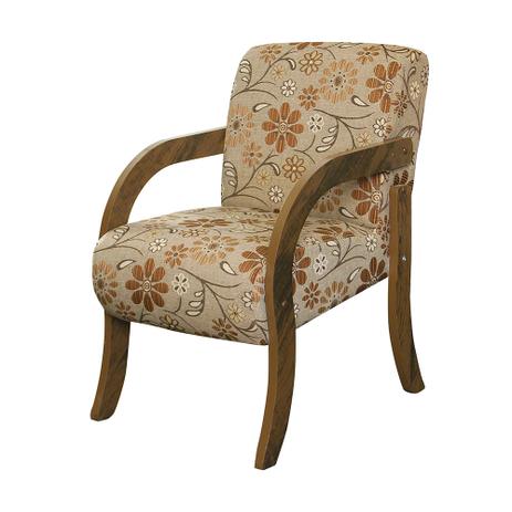 Poltrona decorativa estampada estofada Dubai Tripole Marrom - Elo Menor preço em Poltrona decorativa estampada estofada Dubai Tripole Marrom - Elo