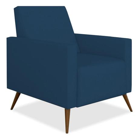 Poltrona Decorativa Gabi Sala Pés Palito Suede Azul Marinho Nobile Estofados Menor preço em Poltrona Decorativa Gabi Sala Pés Palito Suede Azul Marinho Nobile Estofados