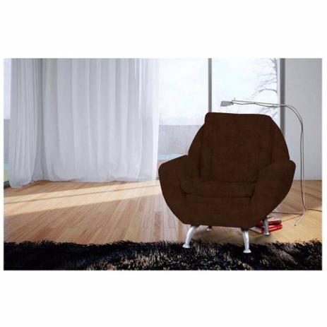 Menor preço em Poltrona Decorativa Glória Suede Marrom C 305 - Matrix