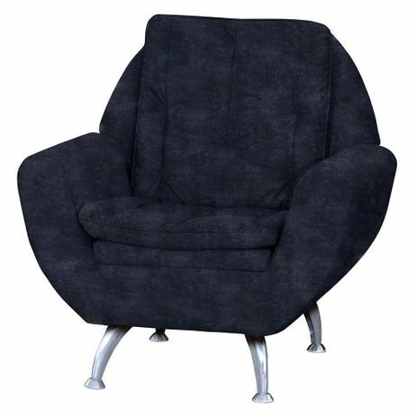 Poltrona Decorativa Glória Suede Preto B 390- Matrix Menor preço em Poltrona Decorativa Glória Suede Preto B 390- Matrix