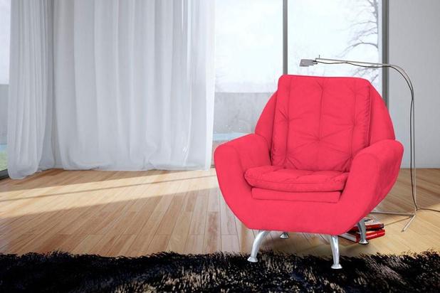 Poltrona Decorativa Glória - Vermelho - Matrix Menor preço em Poltrona Decorativa Glória - Vermelho - Matrix
