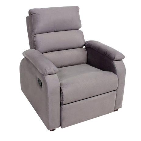 Poltrona Decorativa Madri Reclinável Mecânico Sintético Cinza 3109-AA - DRossi Arteclasse Menor preço em Poltrona Decorativa Madri Reclinável Mecânico Sintético Cinza 3109-AA - DRossi Arteclasse