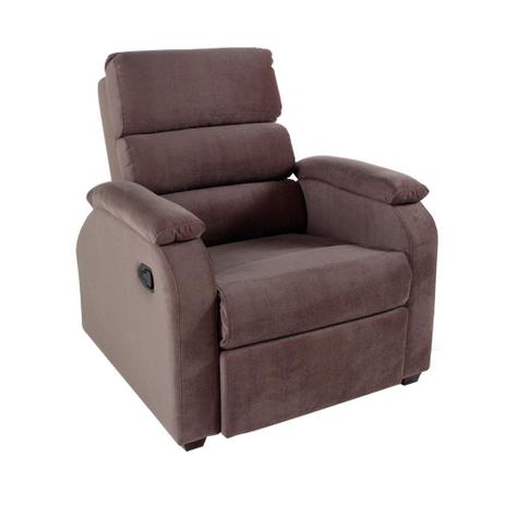 Poltrona Decorativa Madri Reclinável Mecânico Suede Marrom 3156-AA - DRossi Arteclasse Menor preço em Poltrona Decorativa Madri Reclinável Mecânico Suede Marrom 3156-AA - DRossi Arteclasse