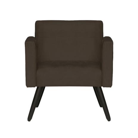 Poltrona Decorativa Milão Tecido Suede Marrom Pés Palito Tabaco - Mobília decor Menor preço em Poltrona Decorativa Milão Tecido Suede Marrom Pés Palito Tabaco - Mobília decor