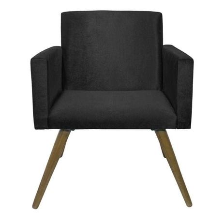 Poltrona decorativa nina sued preto - Estofado galiani Menor preço em Poltrona decorativa nina sued preto - Estofado galiani