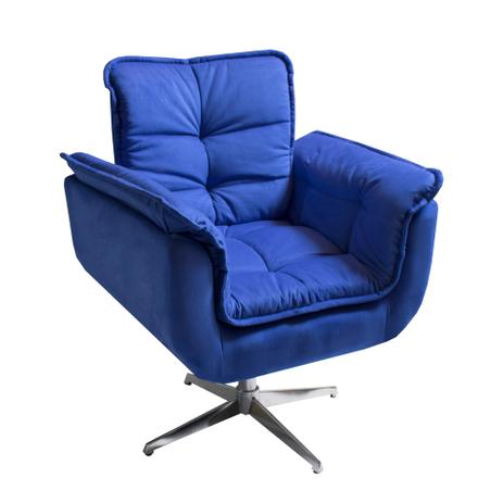 Poltrona Decorativa Opalla I Suede Azul - House deccor Menor preço em Poltrona Decorativa Opalla I Suede Azul - House deccor