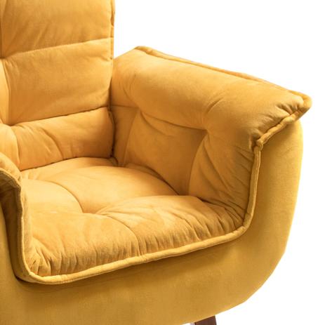 Poltrona Decorativa Opalla II Suede Amarelo - House Deccor Menor preço em Poltrona Decorativa Opalla II Suede Amarelo - House Deccor