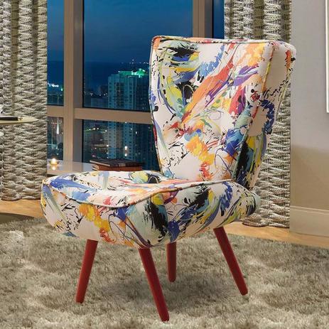 Poltrona Decorativa Pés Palito Vicenza Speciale JS Móveis Menor preço em Poltrona Decorativa Pés Palito Vicenza Speciale JS Móveis