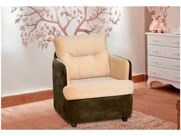 Poltrona Decorativa Suede Matrix - Brenda Menor preço em Poltrona Decorativa Suede Matrix - Brenda