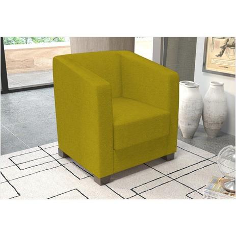 Poltrona Decorativa Valéria com Pés em PVC Suede Nest Canário - JS Móveis Menor preço em Poltrona Decorativa Valéria com Pés em PVC Suede Nest Canário - JS Móveis