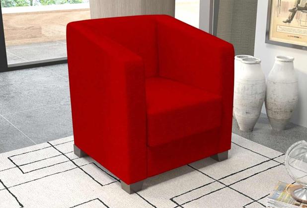 Poltrona Decorativa Valéria Js Móveis Vermelho Menor preço em Poltrona Decorativa Valéria Js Móveis Vermelho