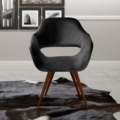 Poltrona Decorativa Zara com pé palito Bella Decor Menor preço em Poltrona Decorativa Zara com pé palito Bella Decor