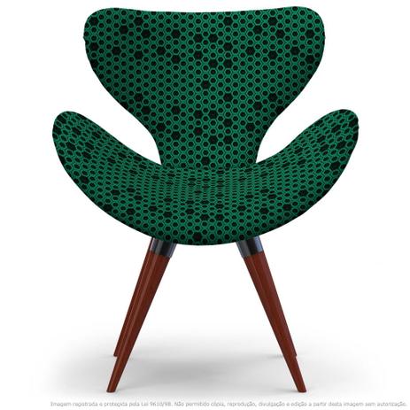 Poltrona Egg Colmeia Preto e Verde Cadeira Decorativa com Base Fixa - Lubrano decor Menor preço em Poltrona Egg Colmeia Preto e Verde Cadeira Decorativa com Base Fixa - Lubrano decor